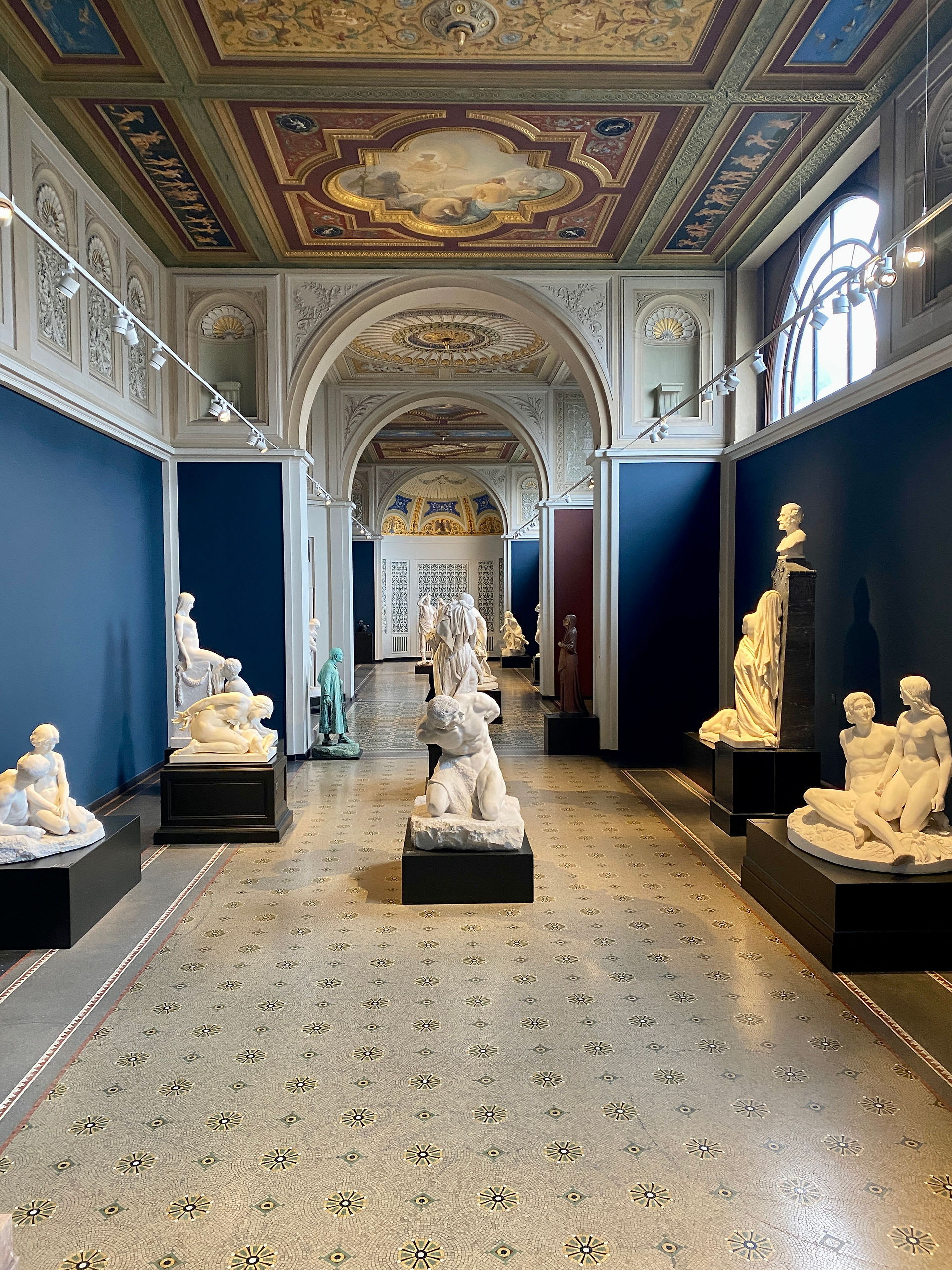 interior of Glyptotek museum in Copenhagen, Denmark
