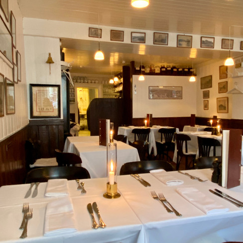 interior of Cafe Gammeltorv in Copenhagen, Denmark