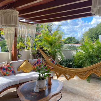 relaxation spot at our boutique hotel Le Muuch in Valladolid, Mexico