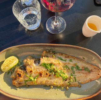 Enjoying a wonderful dinner at restaurant le Belvedère in Mesnil Saint Pere, France