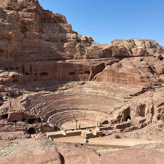 the old theater in Petra, Jordan