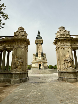 Statue of Alfonso XII in Retiro Park, Madrid, Spain