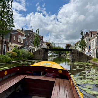 Canal cruise with Bootje Kaas in Gouda, the Netherlands