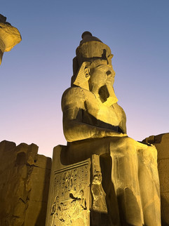 impressive statue at Luxor temple, Egypt