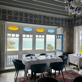 Eetzaal La Villa Bleue hotel in Sidi Bou Said in Tunesië