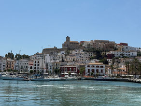View from the harbor on Ibiza-City