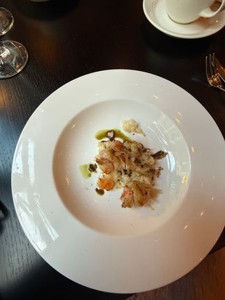 risotto with scampi during high tea at Hotel des Indes The Hague