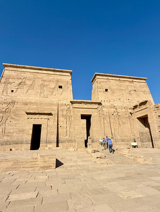 visiting the Philae temple at the boarders of the Nile, Egypt