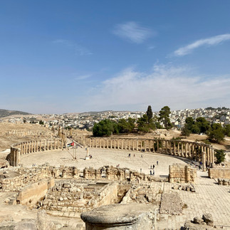 the Oval plaza in Jerash, Jordan