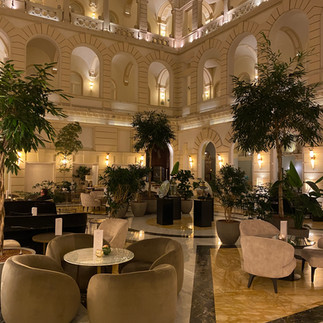 impressive lobby at Anantara New York Palace Hotel, Budapest