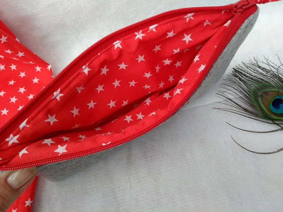 Thumbnail: Superhero personalised pencil case with choice of colour.  Star cotton lining.  Fastened with zip and ribbon pull.  Ideal boy