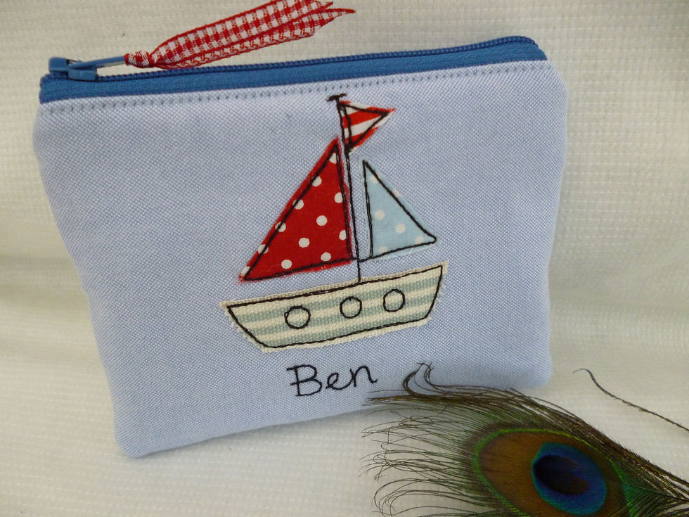 Thumbnail: Sailing Boat personalised purse gift