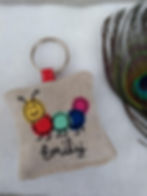 Caterpillar personalised keyring