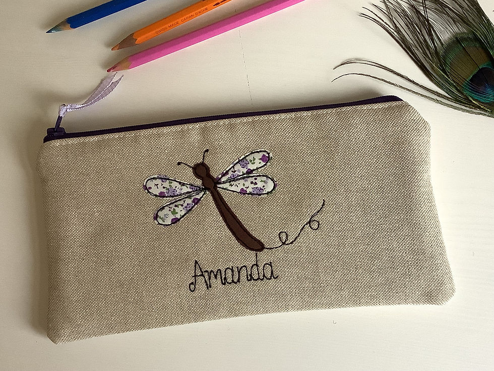Thumbnail: Personalised dragonfly pencil case