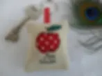 Personalised apple teacher gift keyring