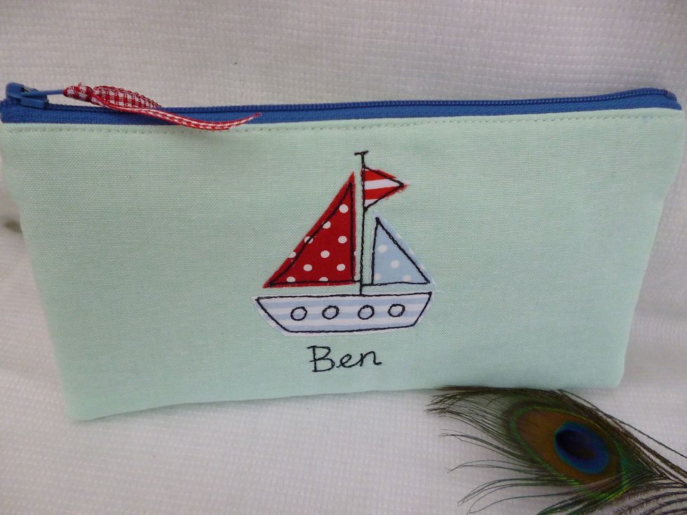 Thumbnail: Sailing Boat personalised pencil case