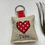 Thumbnail: Personalised love heart motif keyring with choice of design and lavender scent, valentines gift