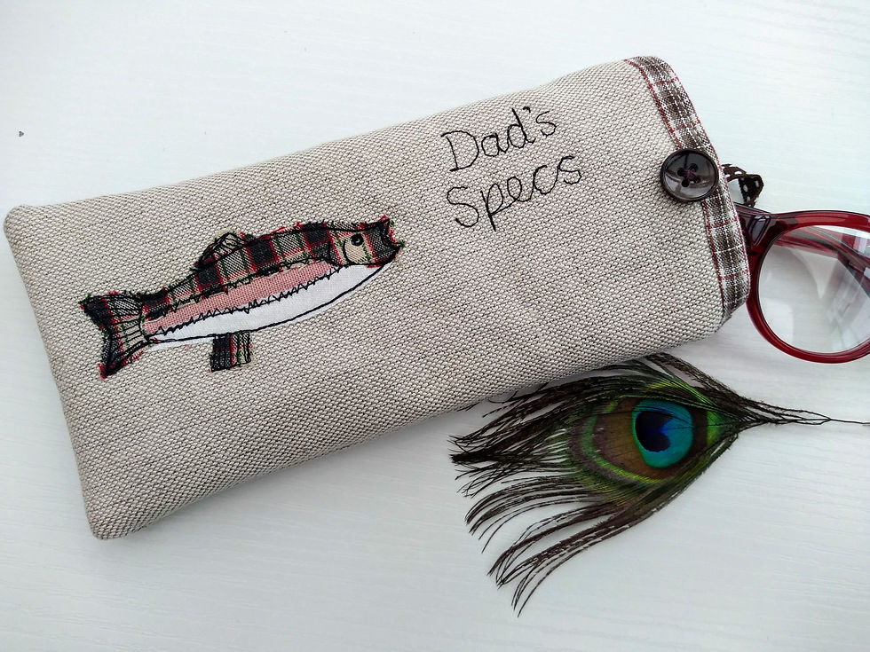 Thumbnail: Personalised trout fish sunglasses case