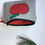 Thumbnail: Personalised teacher thank you apple purse on linen or grey wool. Fastened with zip and ribbon pull