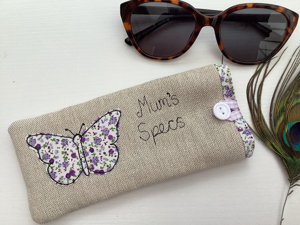 Thumbnail: Personalised butterfly spectacles  case