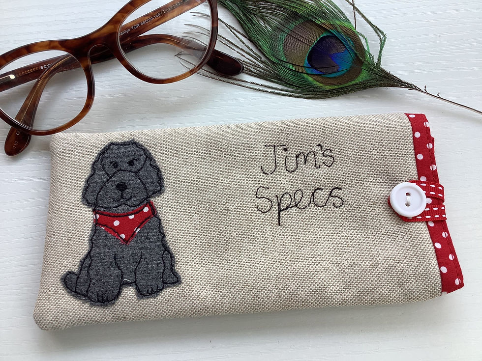 Thumbnail: Labradoodle Personalised Glasses Case gift