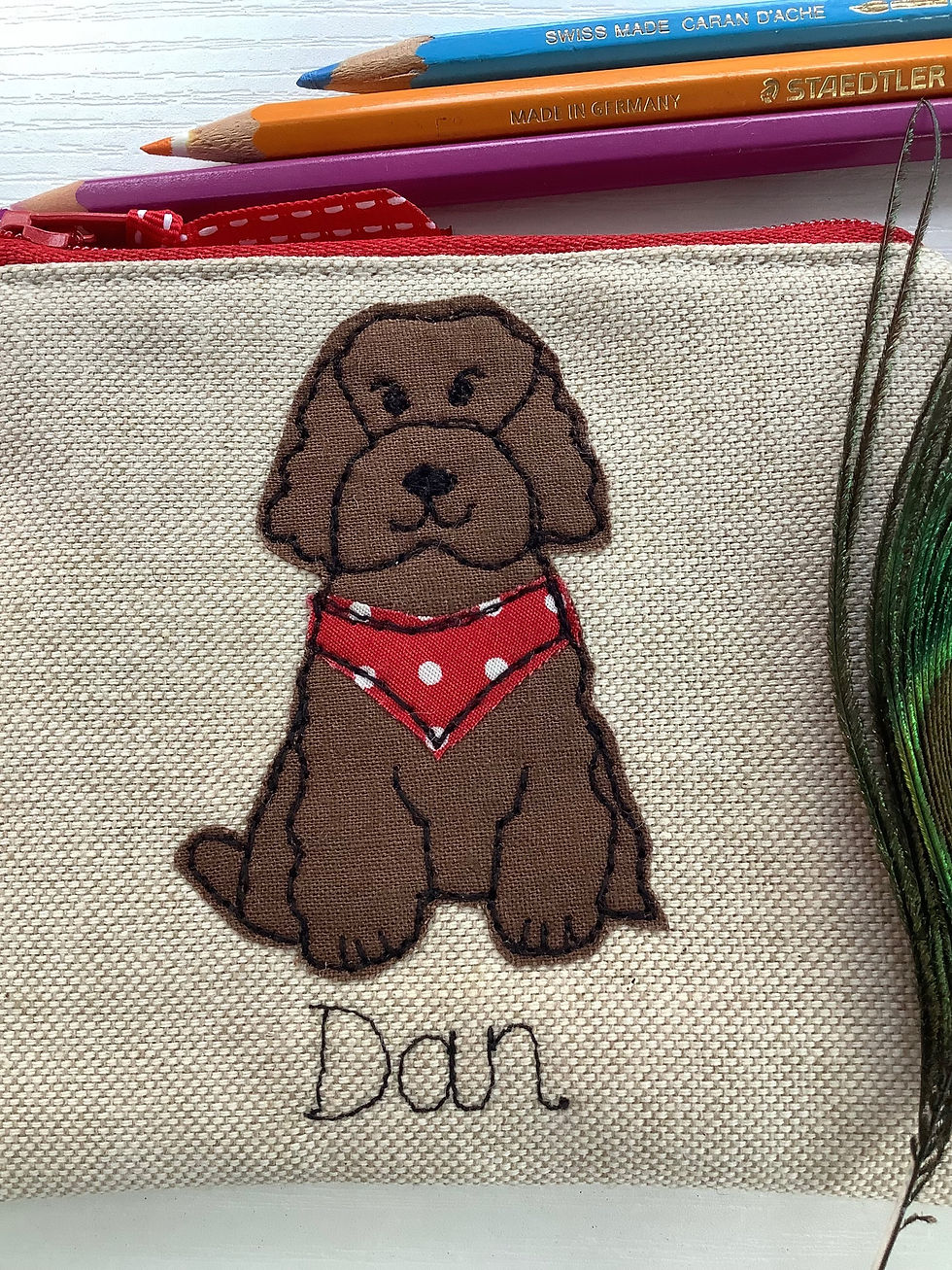 Thumbnail: Gift dog Personalised Cosmetic makeup bag