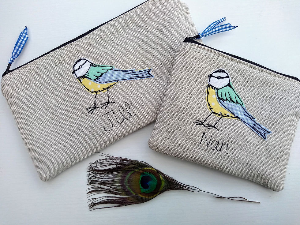 Thumbnail: Bluetit personalised pencil pouch