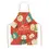Miniatura: Red apron with snowmen and Merry Christmas text. Classic Christmas wreath design.
