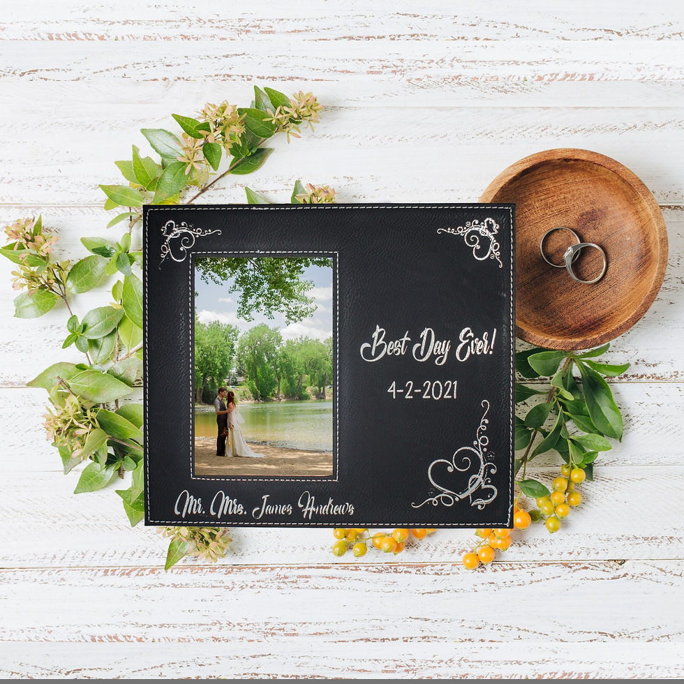 Metalic Leather Frame