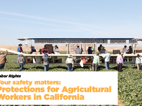 Your safety matters: Protections for Agricultural Workers in California
