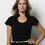 Thumbnail: LADIES STRETCH TOP KEY HOLE NECK