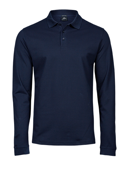 Thumbnail: MENS LUXURY STRETCH  LONG SLEEVE POLO