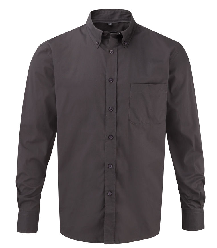Thumbnail: Mens Russell Long Sleeve Classic Twill Shirt