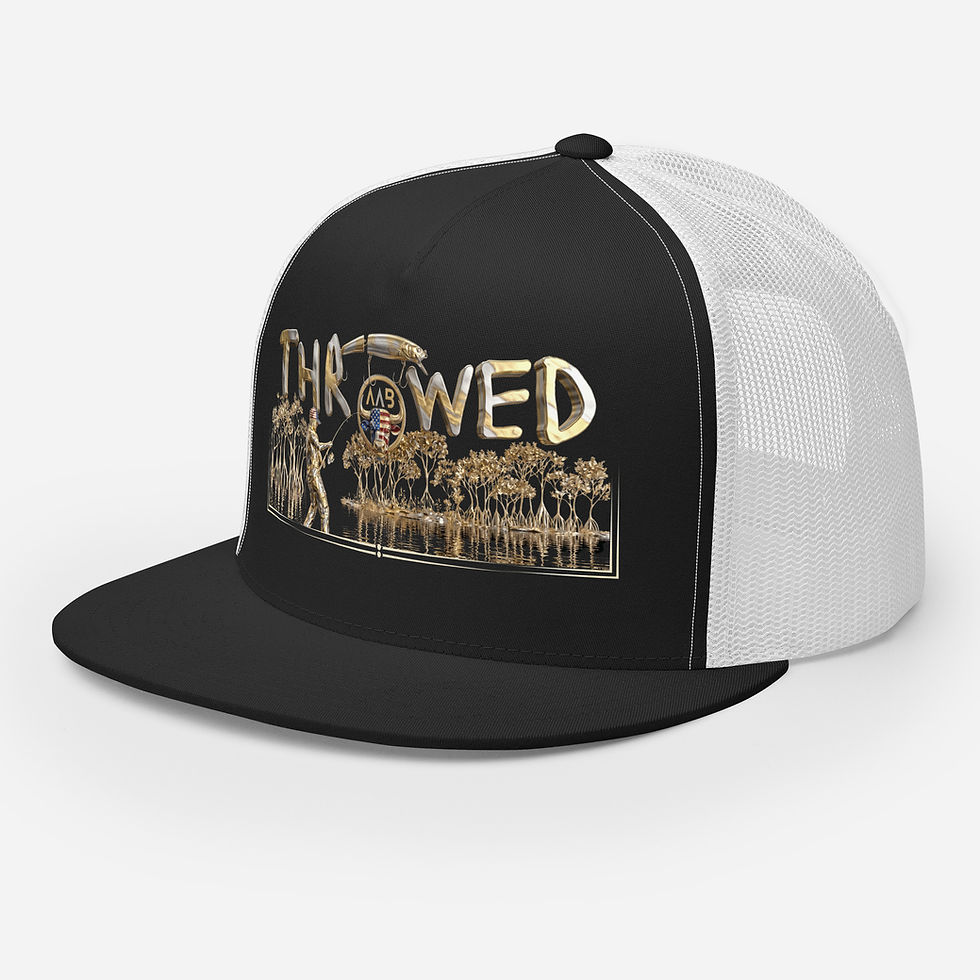 Throwed Florida Native Authentic Original, fishing snapback limited edition trucker hat cap, AAB USA