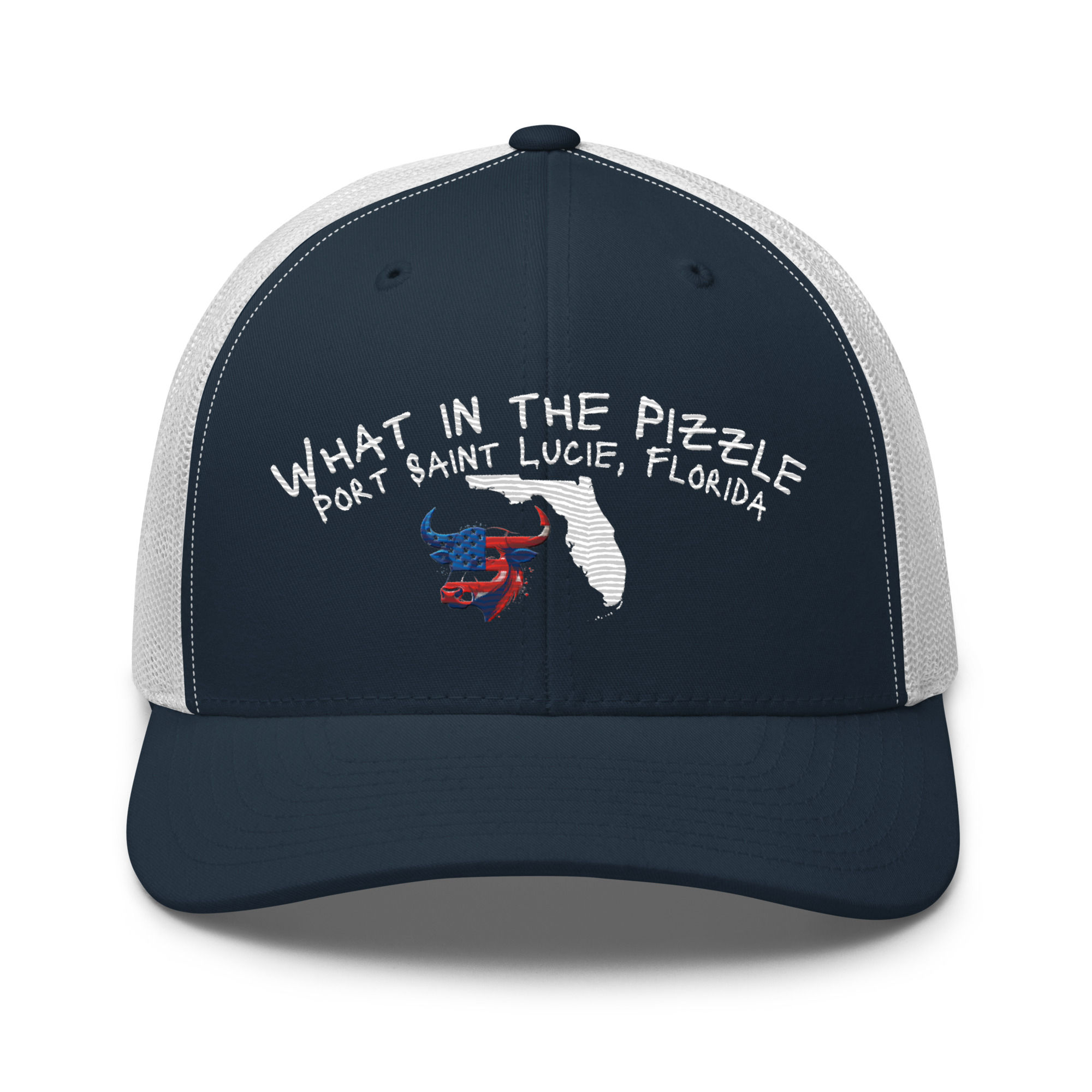 Premium embroidered snapback trucker hat or cap exclusively available only on Trillep.com, PSL, Florida, locals design