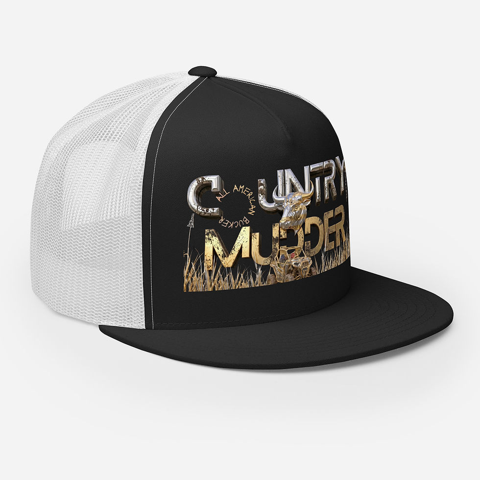 Thumbnail: Shop this Professional Country Mudder snapback hat featuring studio signature outlaw country designs, proudly designed in USA