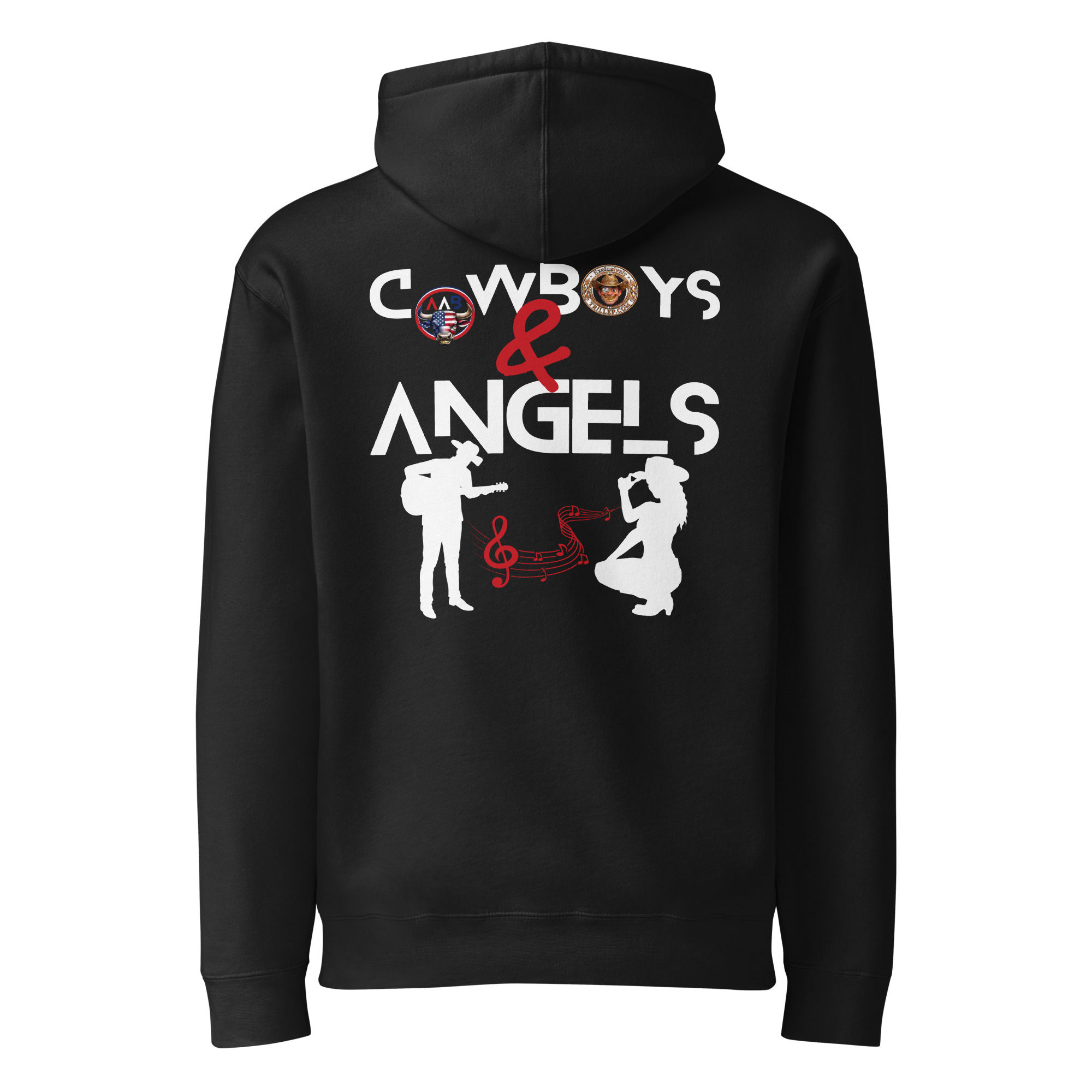 Cowboys and Angels Bucking Hard Hoodie from All American Bucker an outlaw country clothing brand, trill e p