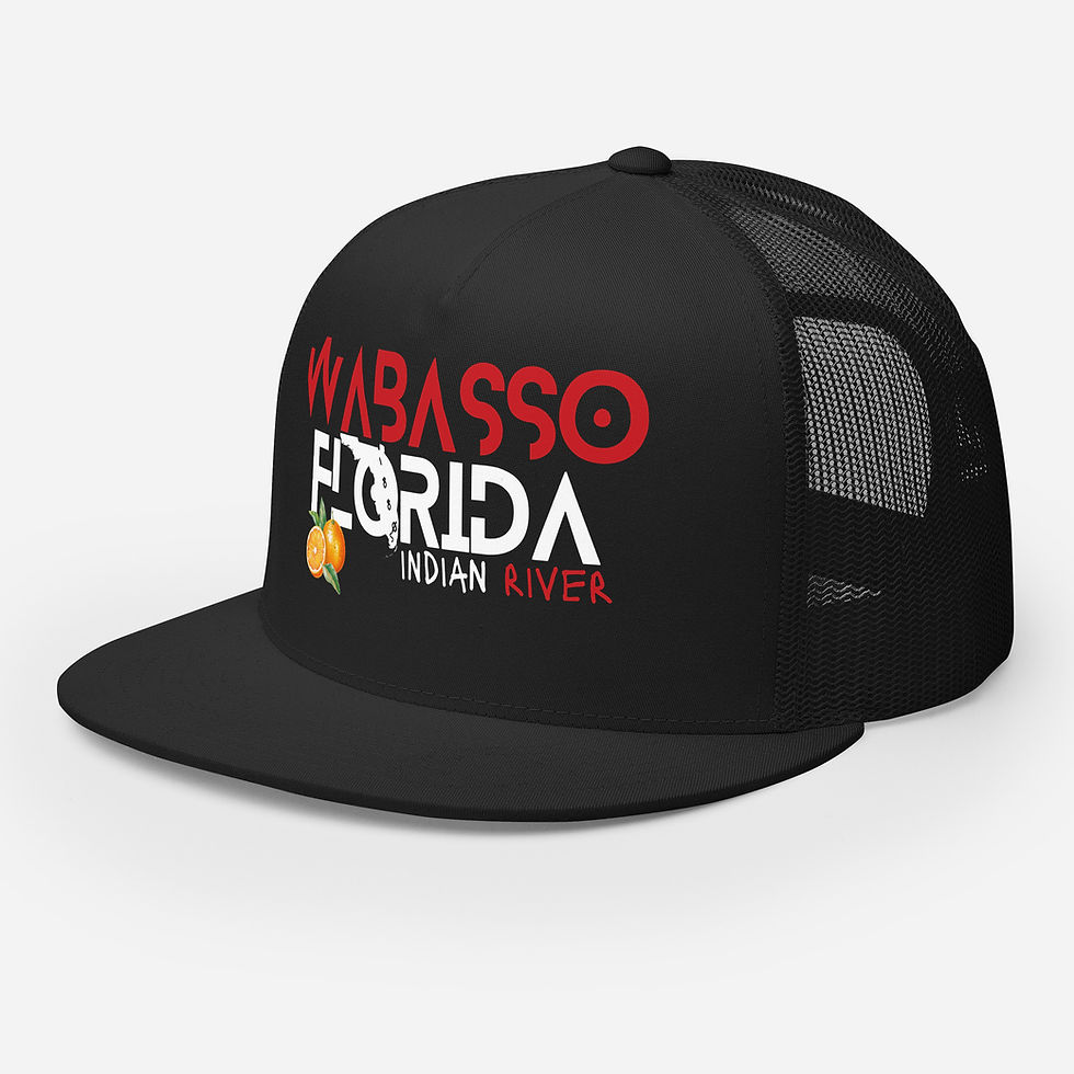 Thumbnail: Shop this Wabasso Florida, Indian River Snapback Trucker Hat, a exclusively trillep.com cap, proudly designed in the USA