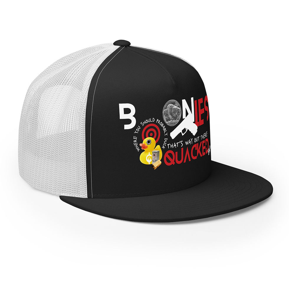 Thumbnail: Stack N Bricks, Boonies Quacked Em cap or hat for blue collar lifestyle and country streetwear style, that's trill e p