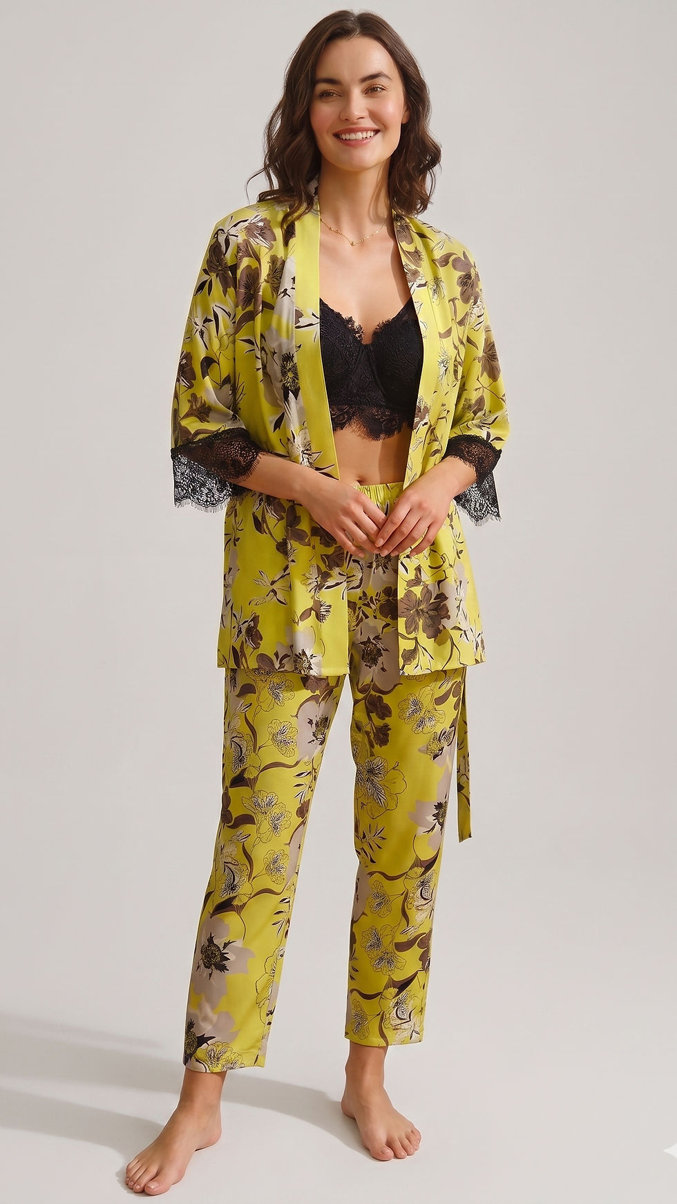 Thumbnail: Limelight Blossom 3-Piece Pajama Set