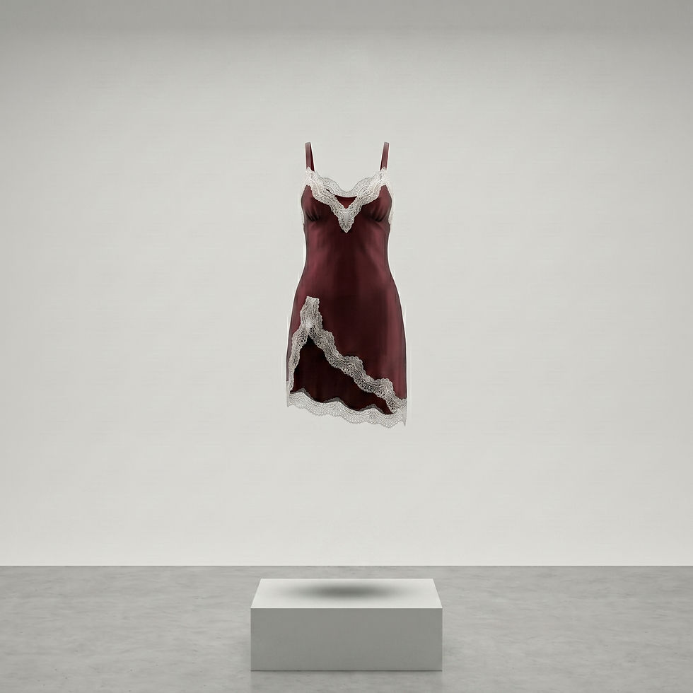 Thumbnail: Crimson Whisper Satin Nightdress
