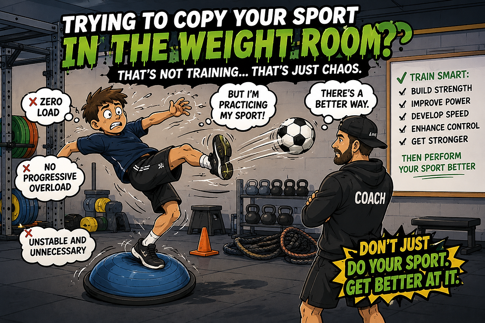 If your workout looks exactly like your sport… it’s probably not making you better at it.