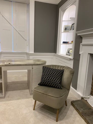 Bespoke marble topped office desk.