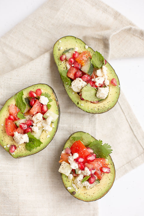 Nourishment through stuffed avocados
