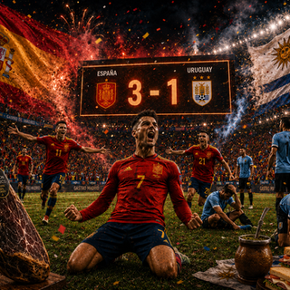 España-Uruguay: jamón, tortilla y un 3-1 para bajarles la parrilla
