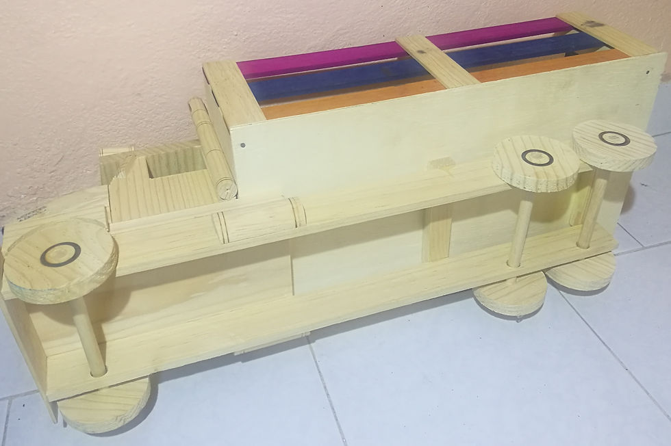 Miniatura: Camión De Carga De Madera- Artesanal