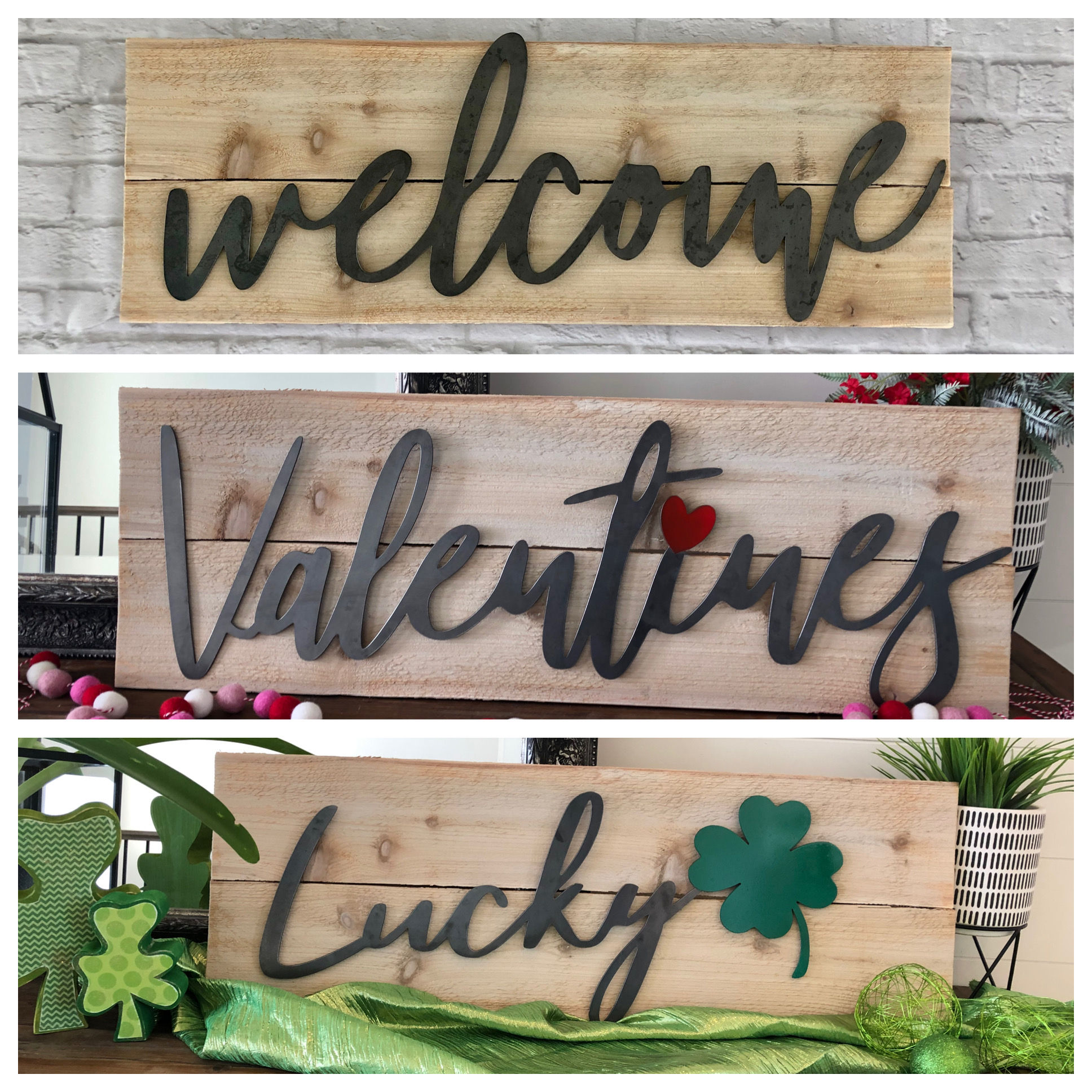 HOLIDAY SCRIPT INTERCHANGEABLE SIGNS
