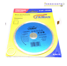 Disco diamantado caiman rin continuo para ceramico 56115 4 1/2"