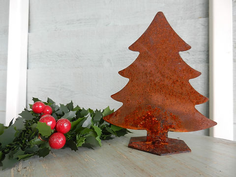 Rustic metal christmas decorations clearance