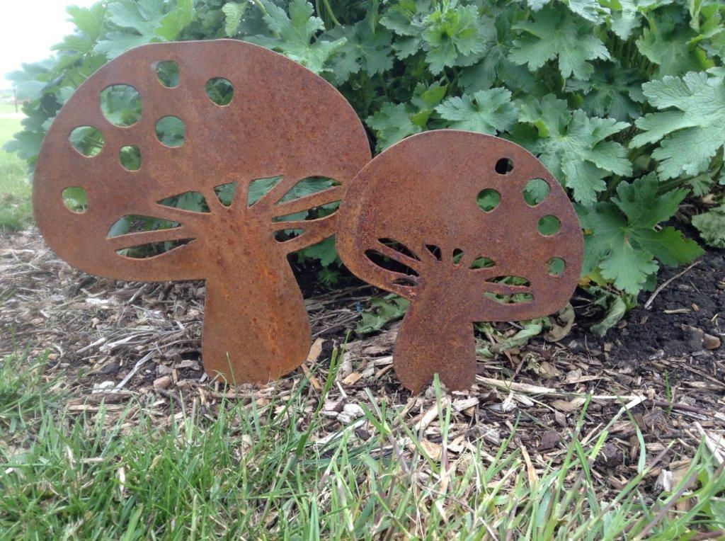 Rusty Metal Mushrooms